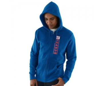 New York Giants Hook and Ladder Full-Zip Hoodie - Royal