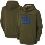 New York Giants Nike Salute to Service Sideline Therma Performance Pullover Hoodie - Olive