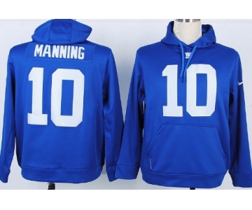 Nike New York Giants #10 Eli Manning Blue Hoodie