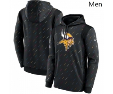 Men Minnesota Vikings Nike Charcoal 2021 NFL Crucial Catch Therma Pullover Hoodie