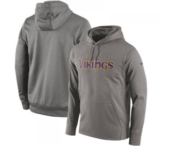 Men's Minnesota Vikings Nike Gray Circuit Wordmark Essential Performance Pullover Hoodie