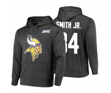 Minnesota Vikings #84 Irv Smith Jr. Nike NFL 100 Primary Logo Circuit Name & Number Pullover Hoodie Anthracite