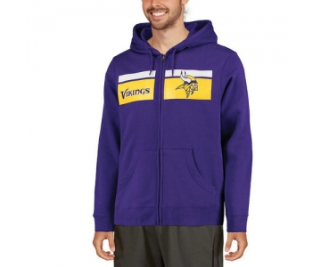 Minnesota Vikings Majestic Touchback Full-Zip Hoodie - Purple