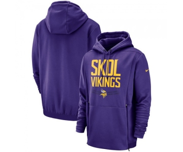 Minnesota Vikings Nike Sideline Local Lockup Pullover Hoodie Purple