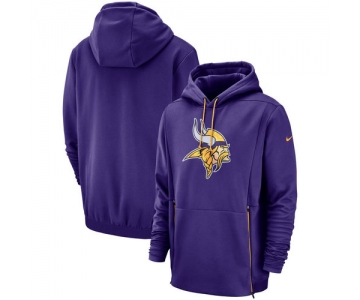 Minnesota Vikings Nike Sideline Performance Player Pullover Hoodie Purple