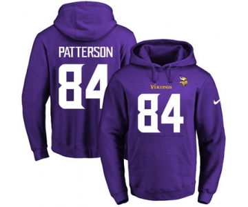 Nike Vikings #84 Cordarrelle Patterson Purple Name & Number Pullover NFL Hoodie