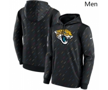 Men Jacksonville Jaguars Nike Charcoal 2021 NFL Crucial Catch Therma Pullover Hoodie