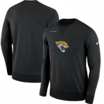 Men's Jacksonville Jaguars Nike Black Sideline Team Logo Performance Sweatshirt