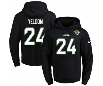 Nike Jaguars #24 T.J. Yeldon Black Name & Number Pullover NFL Hoodie