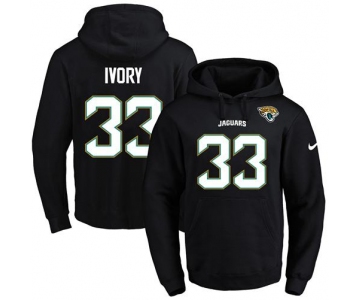 Nike Jaguars #33 Chris Ivory Black Name & Number Pullover NFL Hoodie