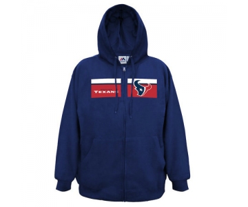 Houston Texans Majestic Big & Tall Touchback Full-Zip Hoodie - Navy