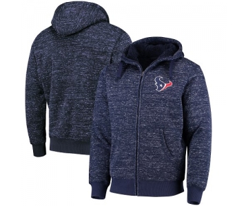 Men's Houston Texans G-III Sports by Carl Banks Heathered Navy Discovery Sherpa Full-Zip Jacket