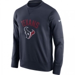 Men's Houston Texans Nike Navy Sideline Circuit Performance Sweatshirt