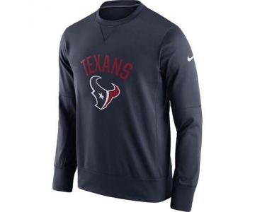 Men's Houston Texans Nike Navy Sideline Circuit Performance Sweatshirt