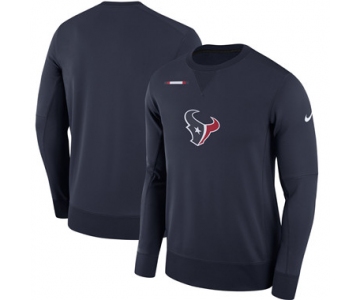 Men's Houston Texans Nike Navy Sideline Team Logo Performance Sweatshirt