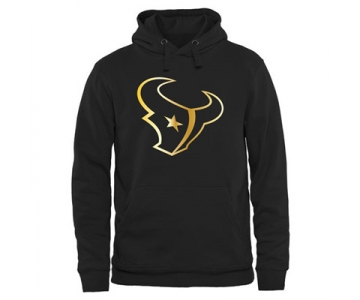 NFL Houston Texans Men's Pro Line Black Gold Collection Pullover Hoodies Hoody