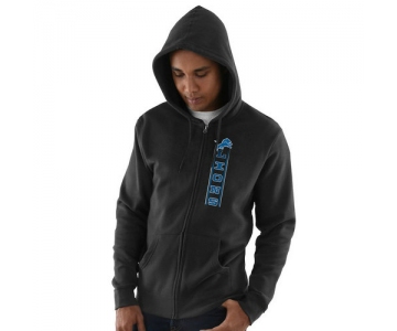 Detroit Lions Hook and Ladder Full-Zip Hoodie - Black