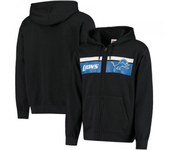 Detroit Lions Majestic Touchback Full-Zip Hoodie - Black