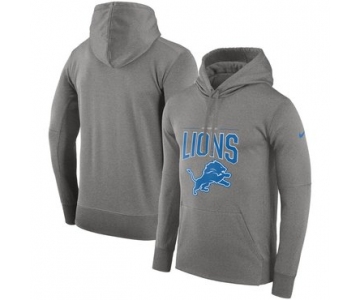 Detroit Lions Nike Sideline Property of Performance Pullover Hoodie Gray