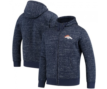 Men's Denver Broncos G-III Sports by Carl Banks Heathered Navy Discovery Sherpa Full-Zip Jacket