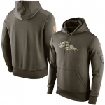 Men's Denver Broncos Nike Olive Salute To Service KO Performance Hoodie