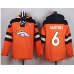 Nike Broncos #6 Mark Sanchez Orange Player Pullover NFL Hoodie