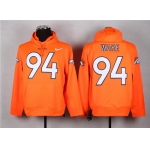 Nike Denver Broncos #94 DeMarcus Ware Orange Hoodie