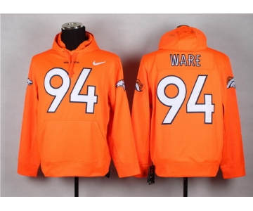 Nike Denver Broncos #94 DeMarcus Ware Orange Hoodie