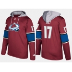 Adidas Colorado Avalanche 17 Tyson Jost Name And Number Burgundy Hoodie