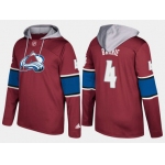 Adidas Colorado Avalanche 4 Tyson Barrie Name And Number Burgundy Hoodie