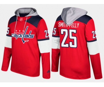 Adidas Washington Capitals 25 Devante Smith Pelly Name And Number Red Hoodie