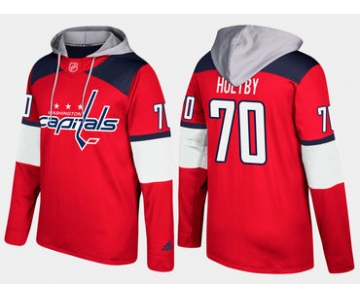 Adidas Washington Capitals 70 Braden Holtby Name And Number Red Hoodie
