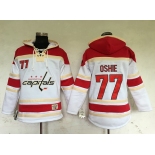 Men's Washington Capitals #77 T.J. Oshie White Old Time Hockey Hoodie