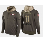 Nike Washington Capitals 11 Mike Gartner Retired Olive Salute To Service Pullover Hoodie