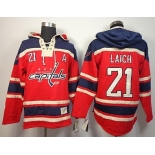 Old Time Hockey Washington Capitals #21 Brooks Laich Red Hoodie