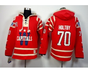 Old Time Hockey Washington Capitals #70 Braden Holtby 2015 Winter Classic Red Hoodie