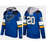 Adidas St. Louis Blues 20 Alexander Steen Name And Number Blue Hoodie