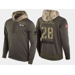 Nike St. Louis Blues 28 Kyle Brodziak Olive Salute To Service Pullover Hoodie