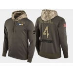 Nike St. Louis Blues 4 Carl Gunnarsson Olive Salute To Service Pullover Hoodie