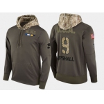 Nike St. Louis Blues 9 Scottie Upshall Olive Salute To Service Pullover Hoodie