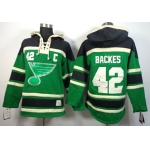 Old Time Hockey St. Louis Blues #42 David Backes Green Hoodie