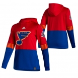 St. Louis Blues Blank Adidas Reverse Retro Pullover Hoodie Red
