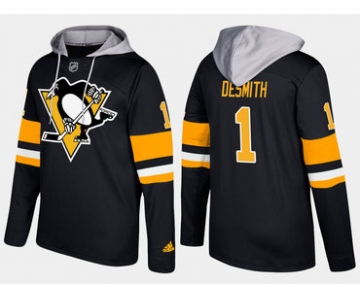 Adidas Pittsburgh Penguins 1 Casey Desmith Name And Number Black Hoodie