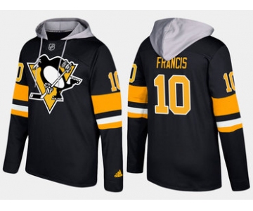 Adidas Pittsburgh Penguins 10 Ron Francis Retired Black Name And Number Hoodie