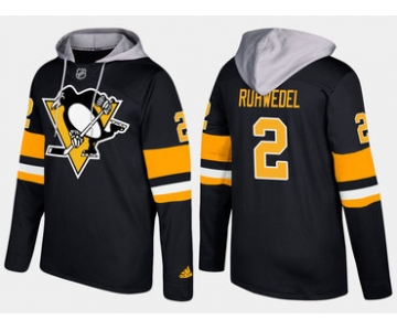 Adidas Pittsburgh Penguins 2 Chad Ruhwedel Name And Number Black Hoodie