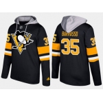 Adidas Pittsburgh Penguins 35 Tom Barrasso Retired Black Name And Number Hoodie