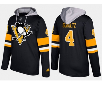 Adidas Pittsburgh Penguins 4 Justin Schultz Name And Number Black Hoodie