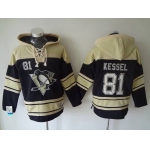 Men's Pittsburgh Penguins #81 Phil Kessel Old Time Hockey Black Hoodie