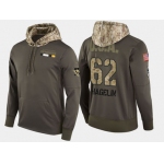 Nike Pittsburgh Penguins 62 Carl Hagelin Olive Salute To Service Pullover Hoodie