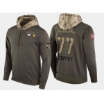 Nike Pittsburgh Penguins 77 Paul Coffey Retired Olive Salute To Service Pullover Hoodie